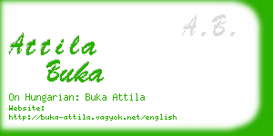 attila buka business card